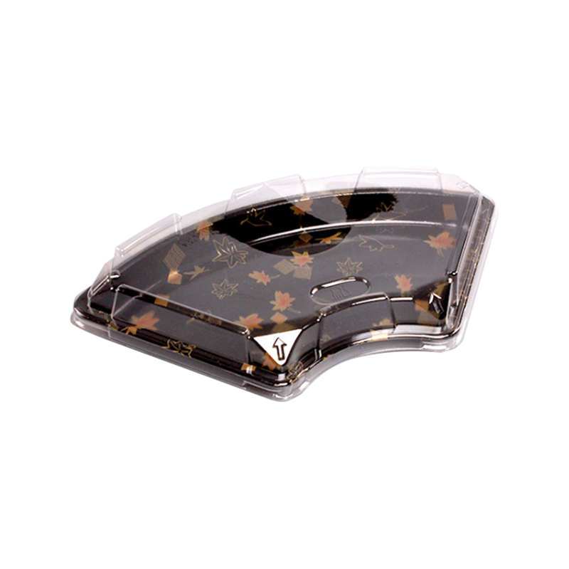 Nakatapon na may hugis na lalagyan ng fan na sushi