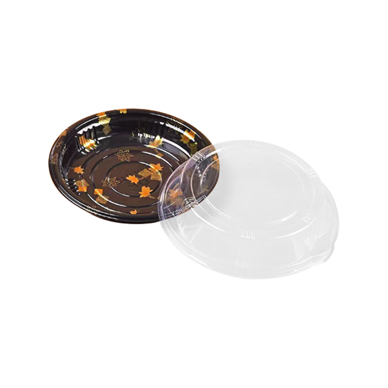 Nakasisirang pabilog na kahon ng sushi