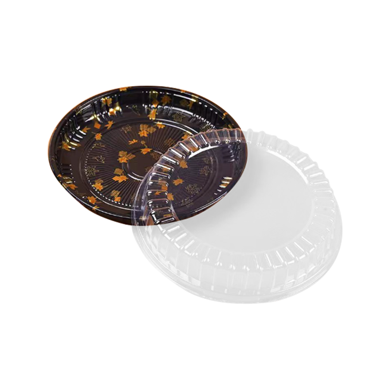 Disposable takeaway sushi tray na may transparent na takip